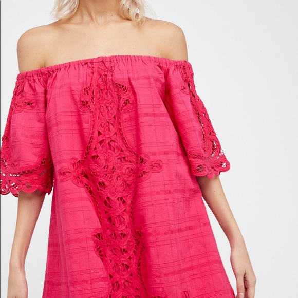 Free People Battenburg Off the Shoulder Dress - Picture 1 of 2